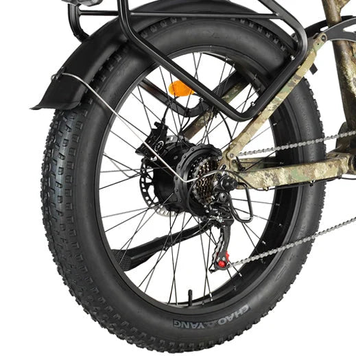 PHILODO Falcon rear wheel and drivetrain on the step-over frame
