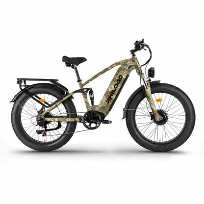 PHILODO Falcon Step-Over Camo electric bike, side view on white
