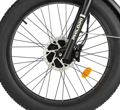 PHILODO Forester front wheel, fat tire and brake rotor