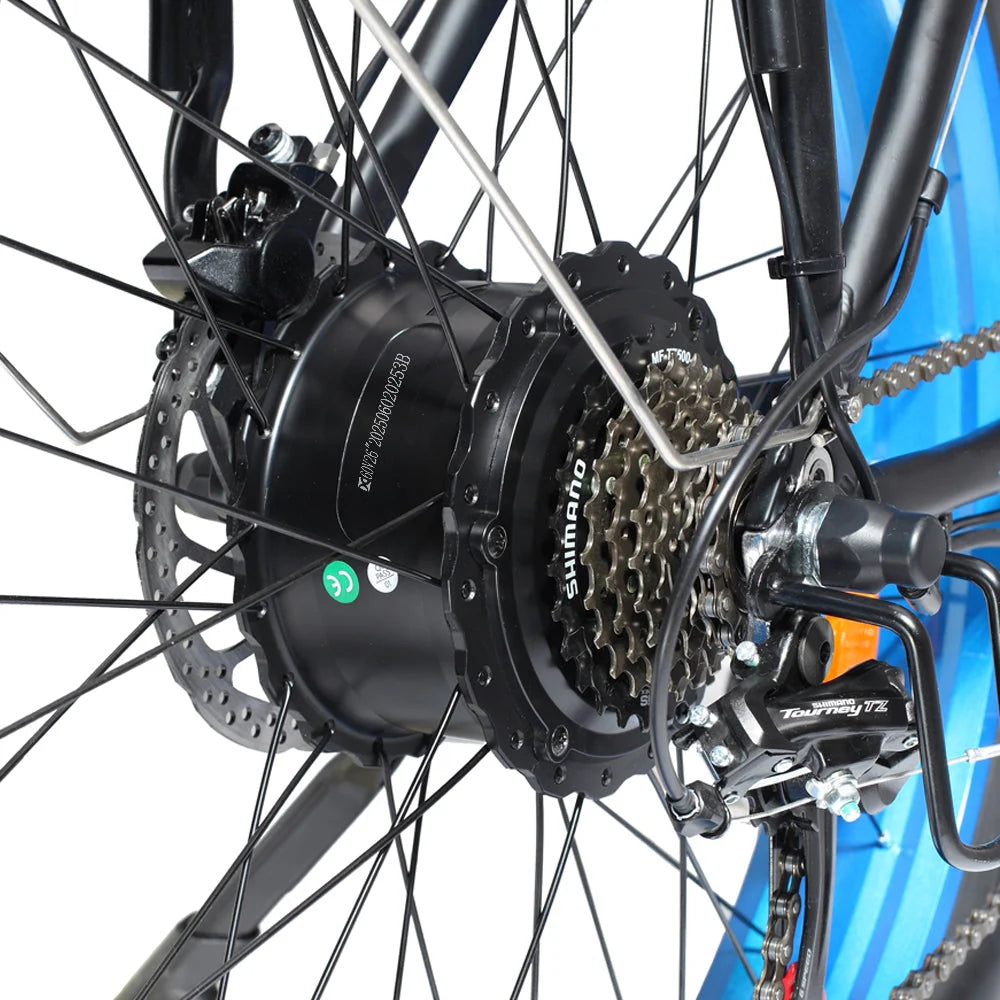 PHILODO H8 rear hub motor and 21-speed drivetrain
