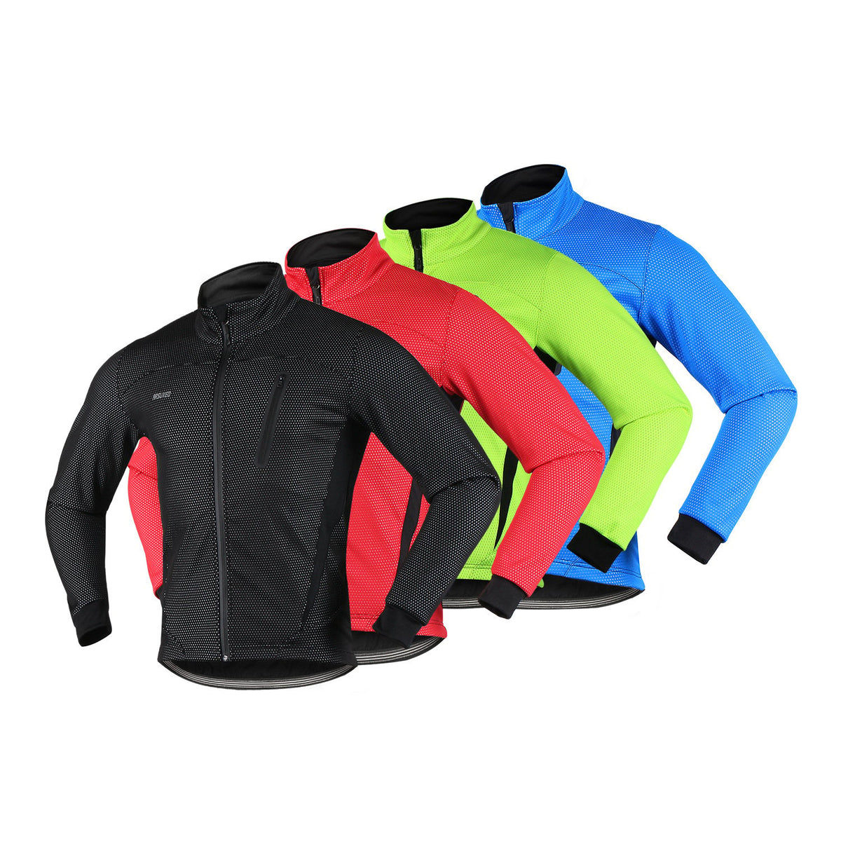 ARSUXEO Fleece Cycling Jacket with Chest Pocket