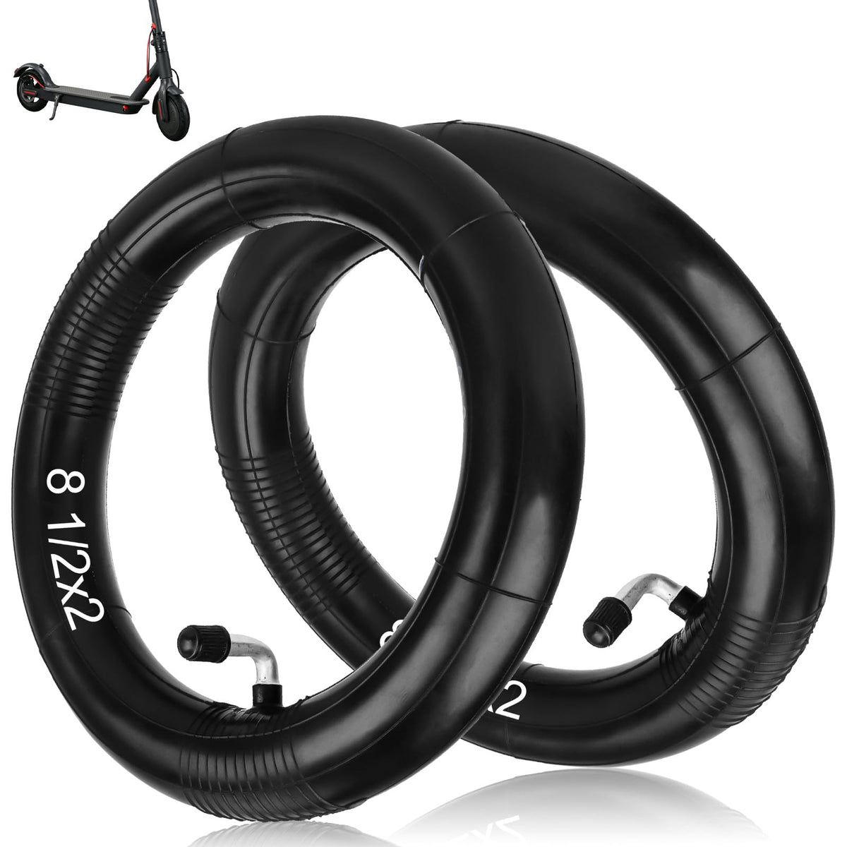 8.5 x 2 Scooter Inner Tube with Bent Valve