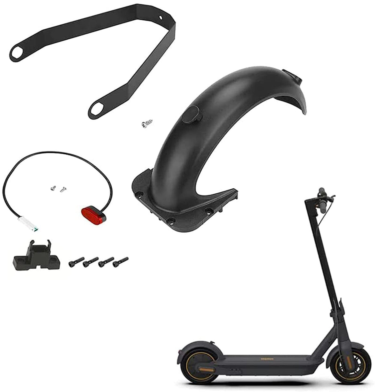Rear Mudguard and Tail-Light Kit for Ninebot MAX G30E and G30LP