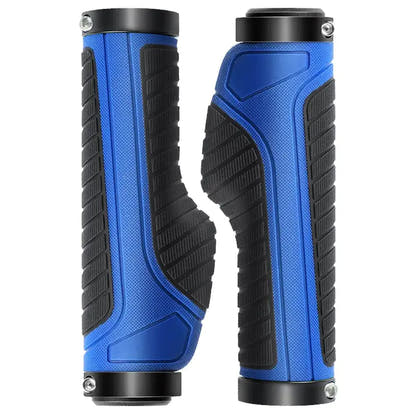 Blue dual lock-on bicycle handlebar grips, exact supplier SKU photograph