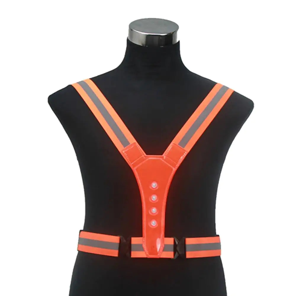 Orange reflective LED strap harness, supplier exact SKU photo