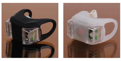 Original supplier photo showing Black and White silicone light examples; select the required colour