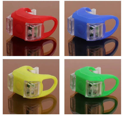 Original supplier photo showing four colour examples of the silicone light; colours sold as selected options