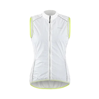 White sleeveless cycling gilet — exact M-size supplier reference