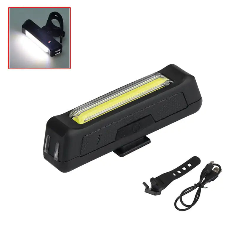 White — Bicycle LED Light — Six Modes, Red or White