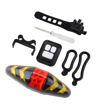Black — Bicycle Rear Light with Remote Indicators — AAA Powered