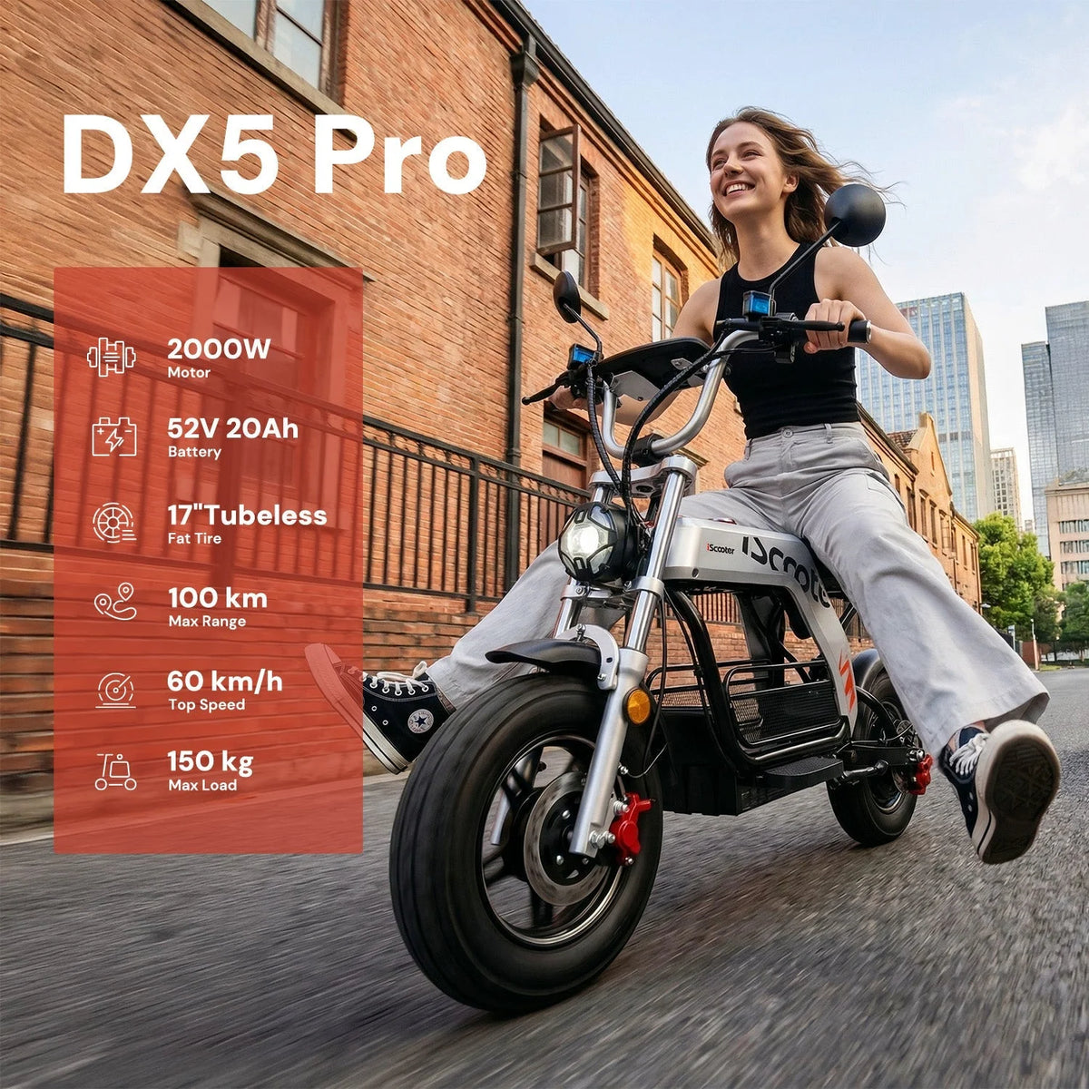 iScooter DX5 Pro Seated Electric Scooter
