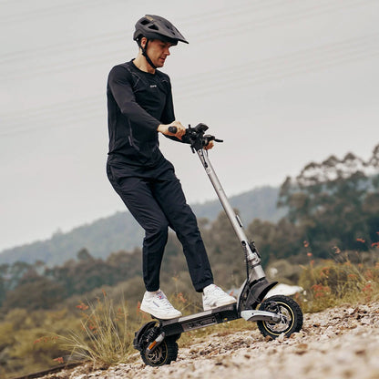 iScooter V5 Pro electric scooter riding view