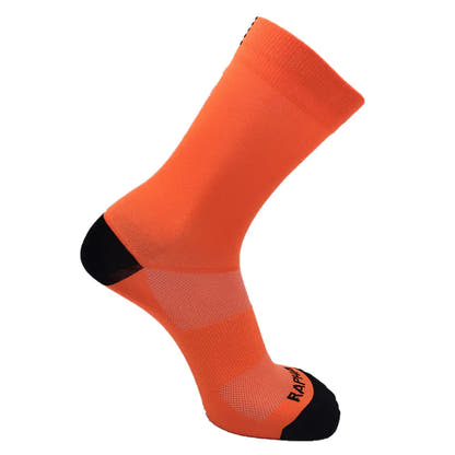 Orange cycling socks
