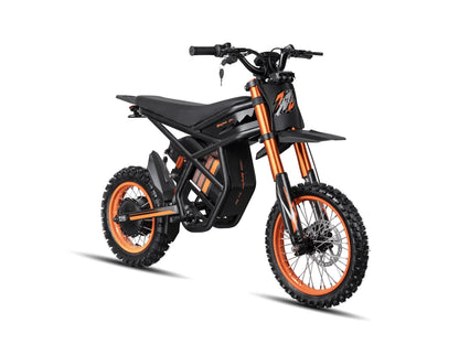 Riding Times GT54 electric mini dirt bike front three-quarter view on white background