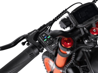 Riding Times GT54 handlebar controls and display detail on white background