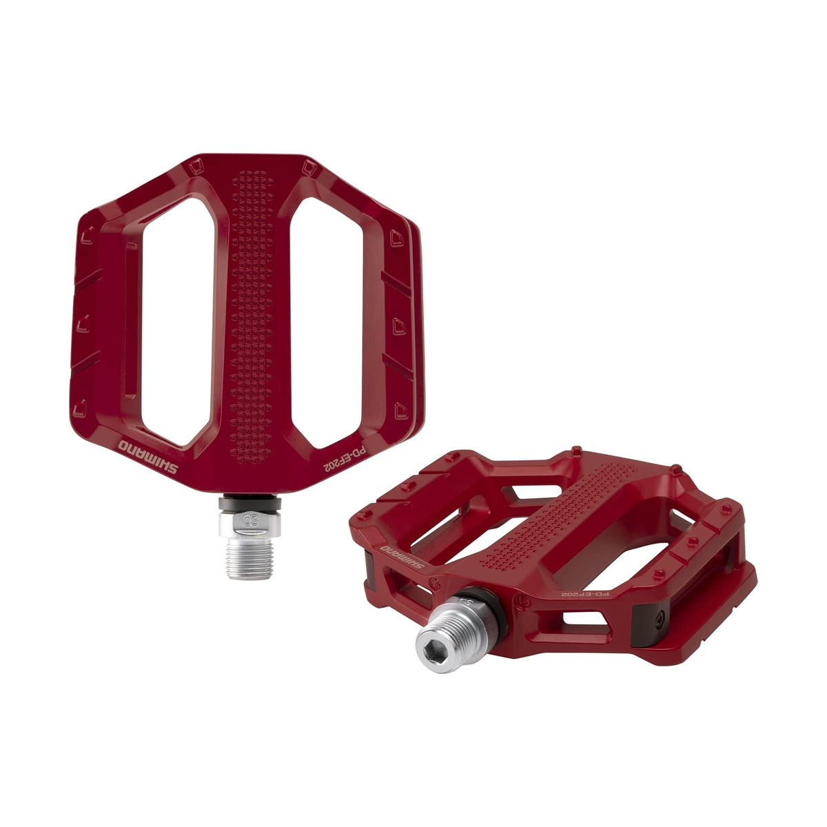 Shimano PD-EF202 Flat Pedals - Red