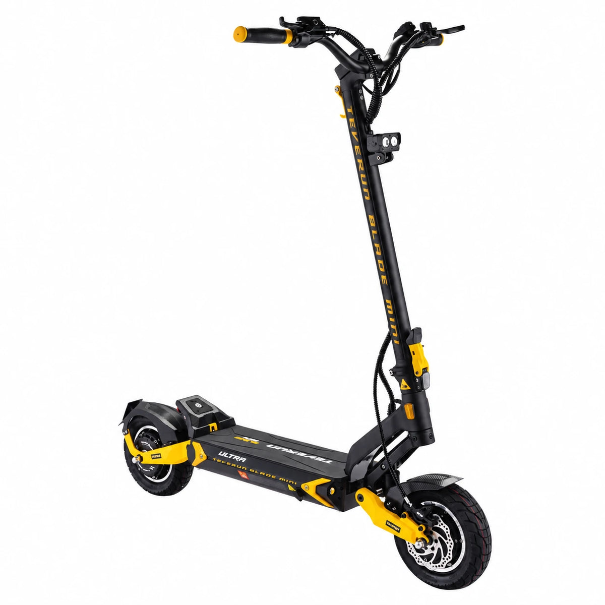 TEVERUN blade mini ultra bosch Yellow and Black scooter on white