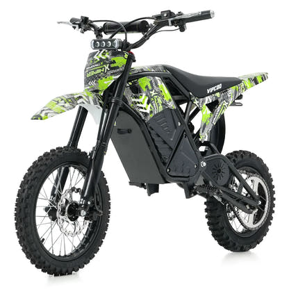 VIPCOO H3 green electric dirt bike side view