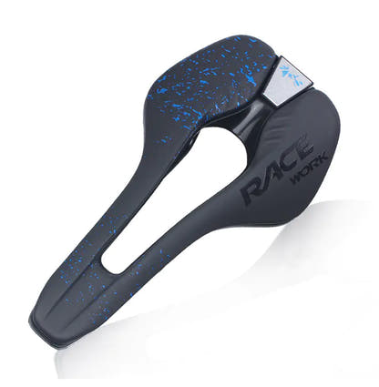 Blue/M hollow-centre bicycle saddle — exact supplier photo
