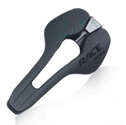 Green/M hollow-centre bicycle saddle — exact supplier photo