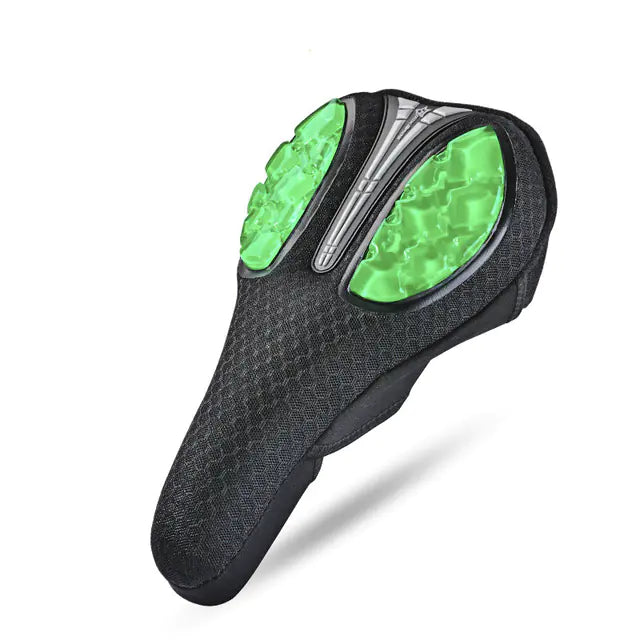 Gel bicycle saddle cover, Green / Grid supplier option