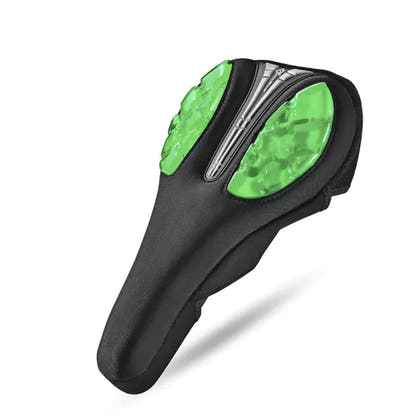 Gel bicycle saddle cover, Green / Lycra supplier option