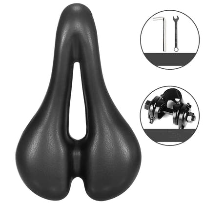 Bicycle saddle, supplier Cushion tool tube clamp option