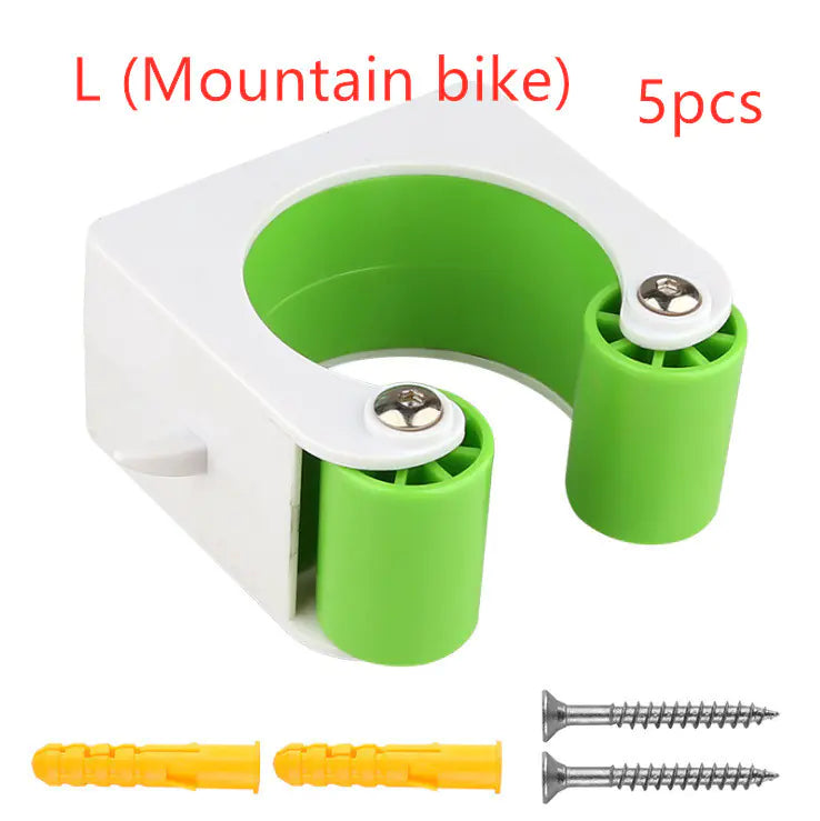 Bicycle parking buckle, supplier Green / Mountain bike / 5pcs; pack label shown, full fixing quantity unverified