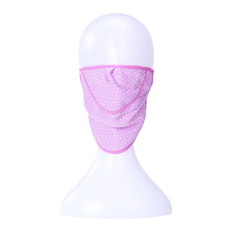 Purple Dot cycling face cover
