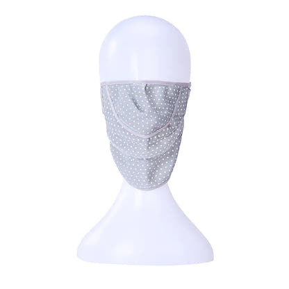 Grey Dot cycling face cover