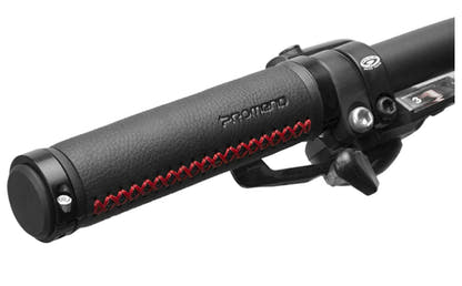 Bicycle Handlebar Grips with Locking Leather Surface