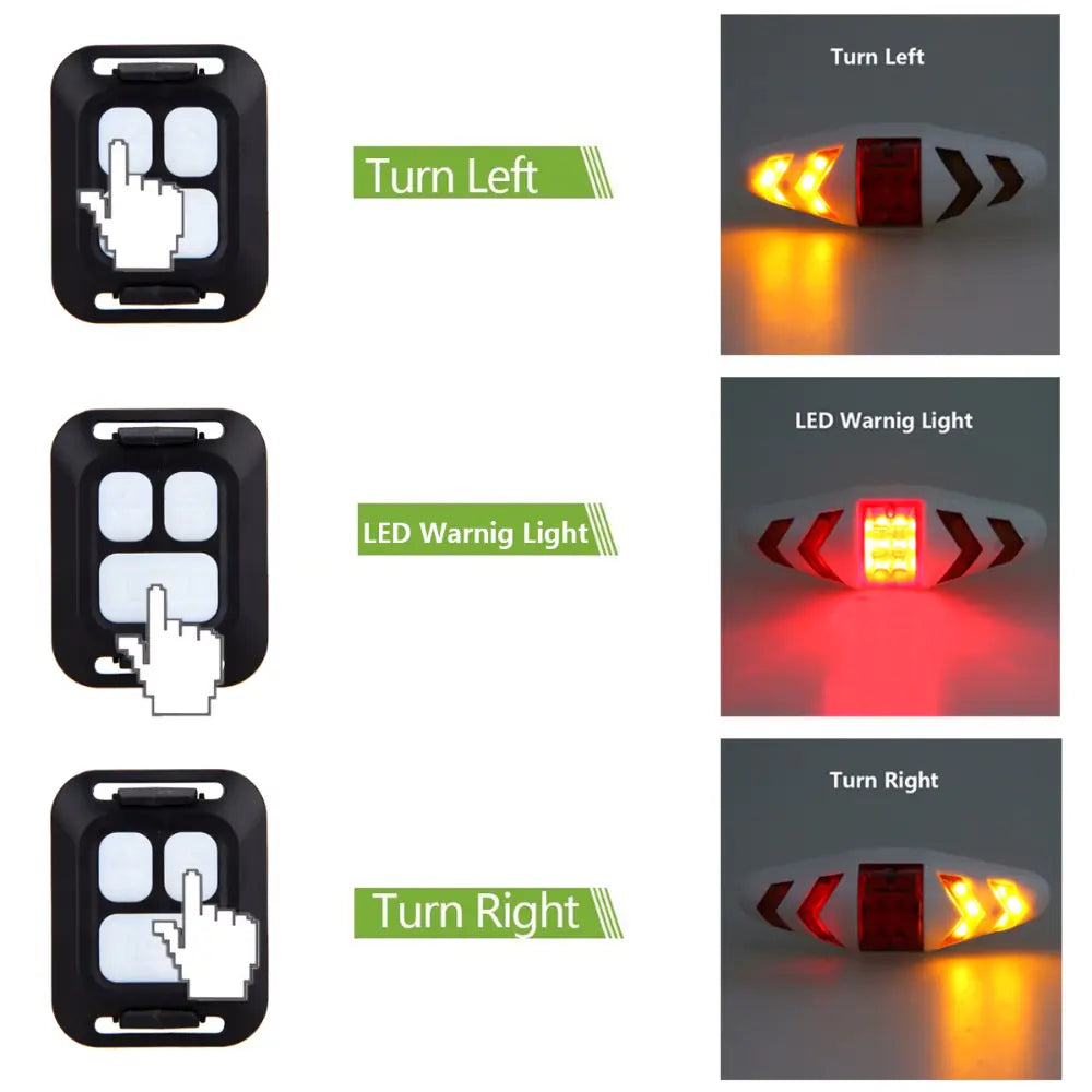 Bluetooth Bicycle Tail Light with Direction Indicator