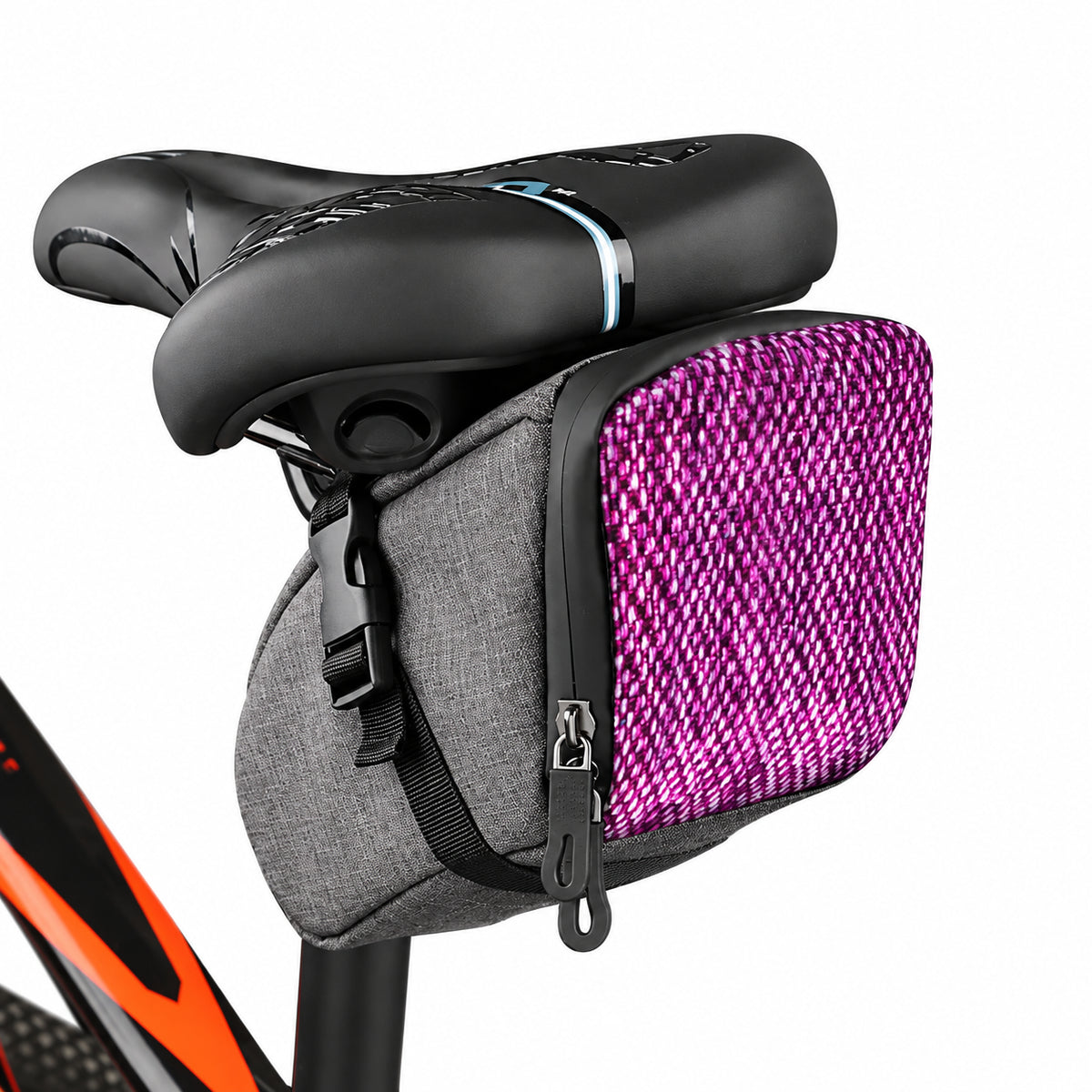 Bicycle Saddle Bag with Warning Light