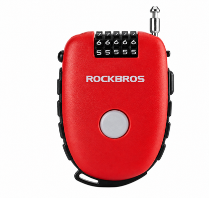 ROCKBROS Telescopic Bicycle Lock with Cable (One Piece) on white background
