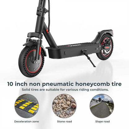 Electric Scooter for Adults - iScooter i9 MAX: Foldable Design, 10AH Battery, 500W Motor, 40KM Range, Dual Suspension -