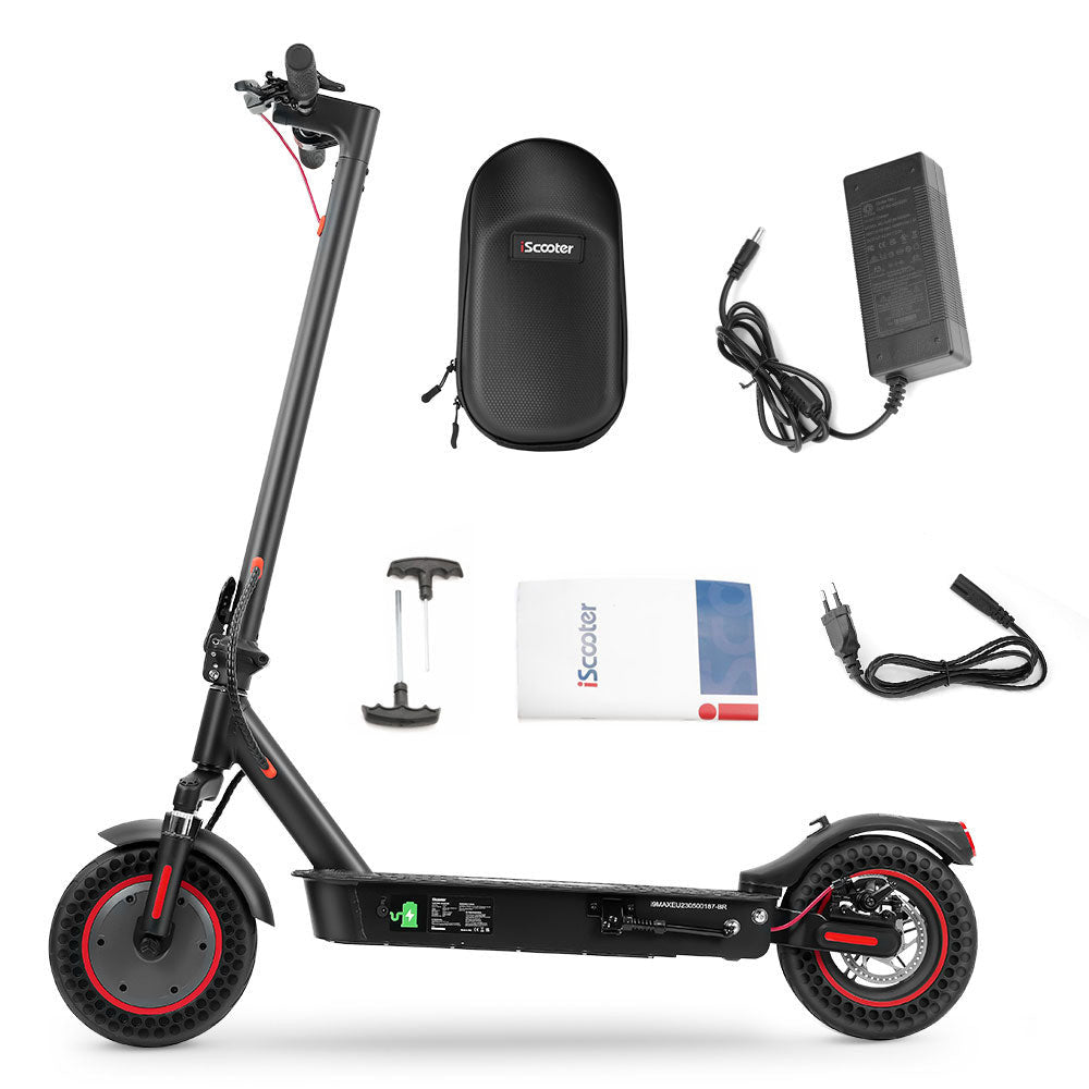 Electric Scooter for Adults - iScooter i9 MAX: Foldable Design, 10AH Battery, 500W Motor, 40KM Range, Dual Suspension -